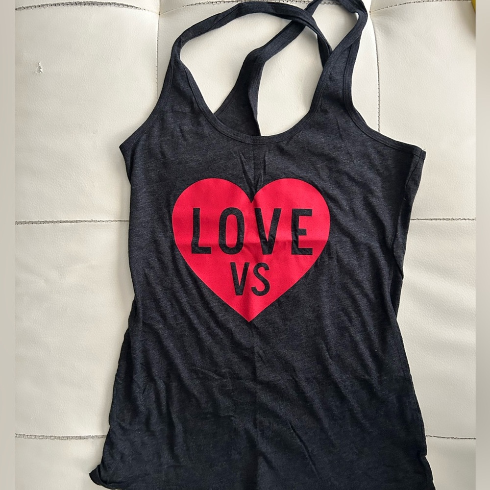 Victoria's Secret Gray Graphic Sleeveless Tank Top